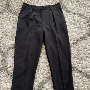 Asos high waisted black cuffed leg trousers